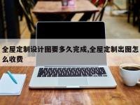 全屋定制设计图要多久完成,全屋定制出图怎么收费