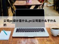 公司pc设计是什么,pc公司是什么干什么的